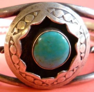 Early South West Sterling Bracelet w/ Turquoise