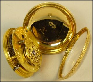 George VI Antique 18ct Gold Fusee Pocket Watch London 1824