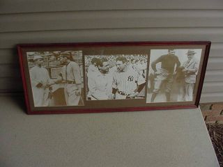 Babe Ruth Knute Rockne Walter Johnson Gary Cooper Framed Matted