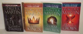 George R R Martin: Lot of 4 A SONG OF ICE & FIRE Books (A Game of