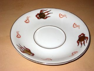Porcelain Dragon Cup and Saucer Japan Fred Roberts Co