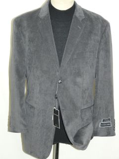 Gray Corduroy Jacket Two Button by Gianni Uomo Size 44R 48L