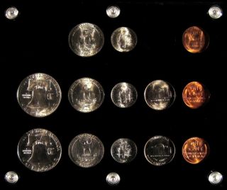 1950 P D s U s Coins Gem Uncirculated Silver Mint Set