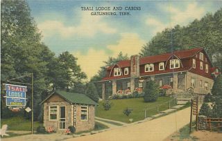 TN Gatlinburg Tsali Lodge Cabins Very Early T69633