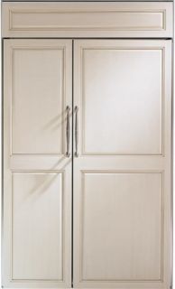 New GE Monogram 48 Built in Side by Side Panel Ready Refrigerator