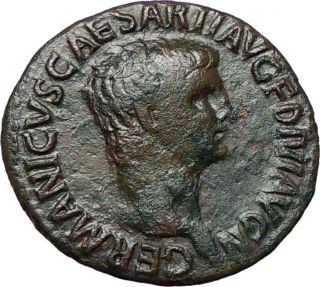 GERMANICUS JULIUS CAESAR 37AD Authentic Ancient Roman Coin under