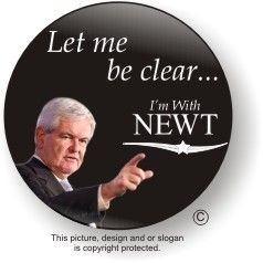 Newt Gingrich Button President Republican Conservative Tea Party New