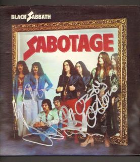  Signed Sabotage LP Ozzy Osbourne Tony Iommi Geezer Ward COA