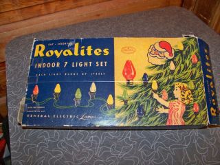Vintage General Electric Royalites Christmas Tree Lights with Box