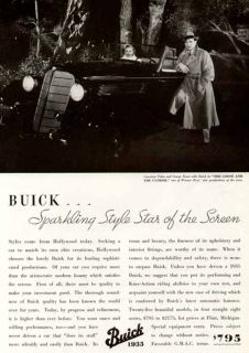 THE GOOSE & THE GANDER FILM STARS TOBIN & BRENT IN 1935 BUICK CARS