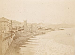 Italy Genoa Pegli Panorama Old Snapshot Photo 1899