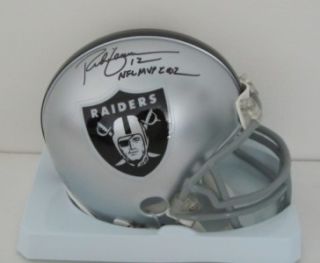 Rich Gannon Signed Oakland Raiders Mini Helmet NFL MVP 2002 Inscr SI