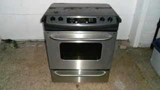 GE JSP42S 30 Slide in glass cook top Electric Stove Oven stainless