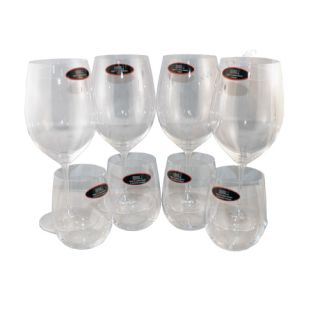  Piece Vinum Bordeaux O Viognier Glassware Set Eight Glasses New
