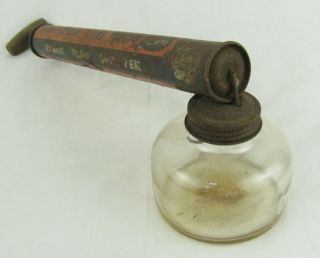 Vintage Glass Steel Pump Black Flag Pesticide Sprayer