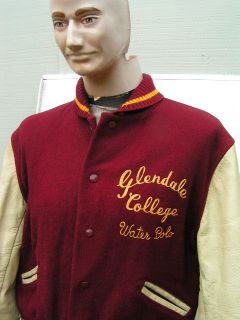 Vintage Whiting 1963 Letterman Glendale College Jacket 46