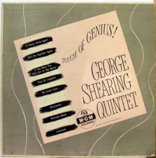 george shearing touch of genius label mgm records format 33 rpm 10 lp