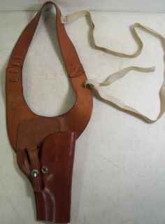 George LAWRENCE Vintage Brown Leather HS S 5 Shoulder Gun Holster