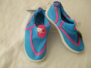 New Speedo Water Shoes Girls Beach Shoes Size Large 9 10 Blue Pink