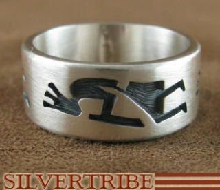 George Phillips Hopi Kokopelli Silver Ring Size 8 1 2