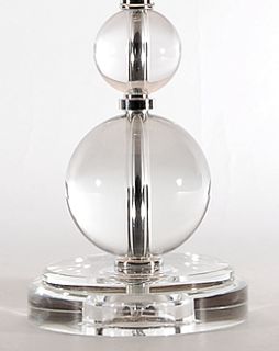 19 High Clear Glass Crystal Stacked Balls Table Lamp