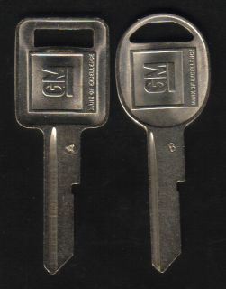  1967 1971 1975 1979 1983 1984 1985 1986 GM Logo Key Blanks