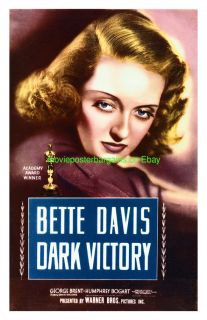 Dark Victory Movie Poster 11 by 17 Bette Davis