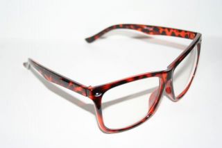  XL Clear Lense Thin Frame Glasses Geek Shades Brown Nerd 439