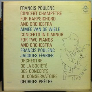 GEORGES PRETRE poulenc two piano concerto LP Mint  35993 Vinyl JEAN