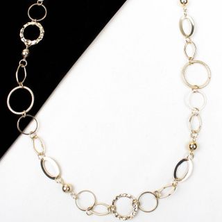  37 Adjustable Gold Hoop Balls Ring Necklace Jewelry Accessory