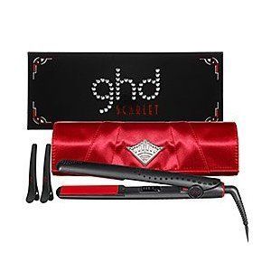 GHD Red Scarlet Flat Iron Set w 2 Free Clips