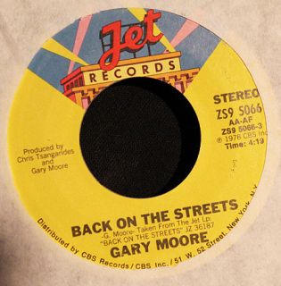 Gary Moore Back On The Streets Song For Donna Jet Records 1978 Look