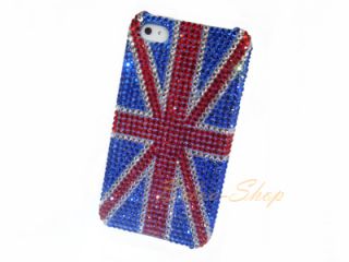  Rhinestones British Flag For iPhone 5 Case using Swarovski Elements