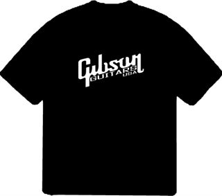 Gibson Guitars USA Graphic T Shirt SM Med LG XL Black More Shirt Print