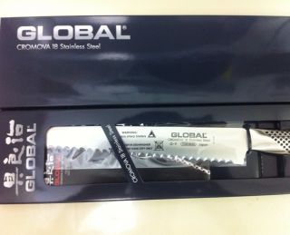 Global G 9   8 3/4 inch, 22cm Bread Serrated Knife, New, Made in Japan