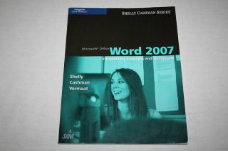 Microsoft Office Word 2007 by Gary B Shelly Very Nice 1418843369