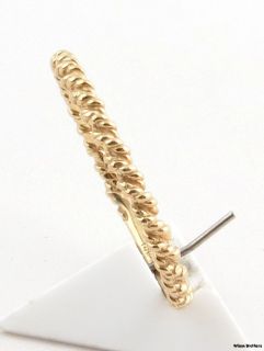 Rope Etched Gold Band   Solid 14k Yellow Gold Fine Estate Ring Womens