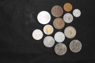 Israel Palestine Israeli Coin Lot of 13 include 1 Medal Some Old Mils