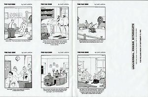 THE FAR SIDE BY GARY LARSON 1993 ORIGINAL 6 STRIP PROOF PAGE