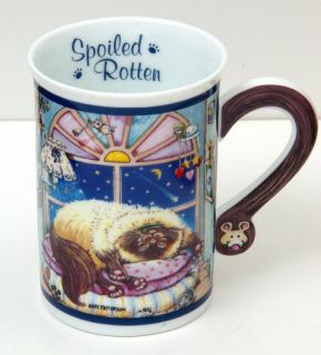 comical cats mug by gary patterson spoiled rotten