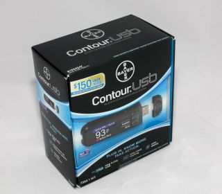 New Bayer 7393 Contour USB Blood Glucose Monitor Kit
