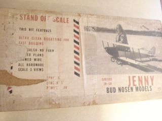 GIANT SCALE ** BUD NOSEN CURTIS JENNY R/C MODEL AIRPLANE KIT * 8 FT