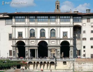 9x6 Photo Print Facade on Lungarno Giorgio Vasari 1560 Galleria Degli