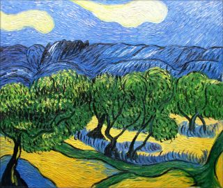  Painted Oil Painting Repro Van Gogh The Olive Trees 20x24in