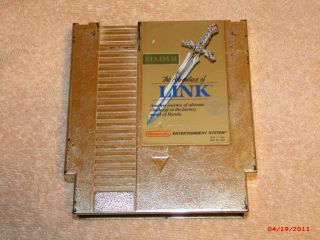   II The Adventure of Link Nintendo 1988 NES video game GOLD cartridge