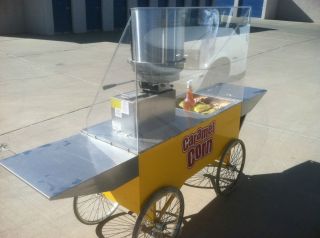 Gold Medal Karmel Baby Popcorn Carmelizer Machine and Cart