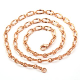 19 7 9K Rose Gold Filled Womens Chain Necklace D052