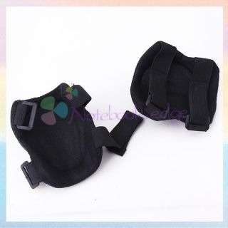  Skating Cycling Roller Knee Elbow Wrist Protective Gear Guard Pad Blk