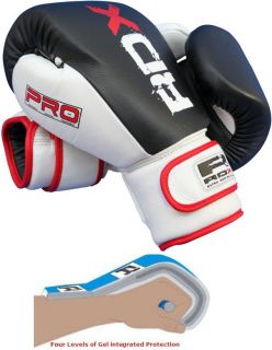 Leather Gel Boxing Gloves Fight Punch Bag MMA Muay Thai Grappling Pad