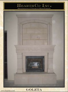 Goleta Fireplace Mantel Mantle Surround Gypsum Precast Mantels